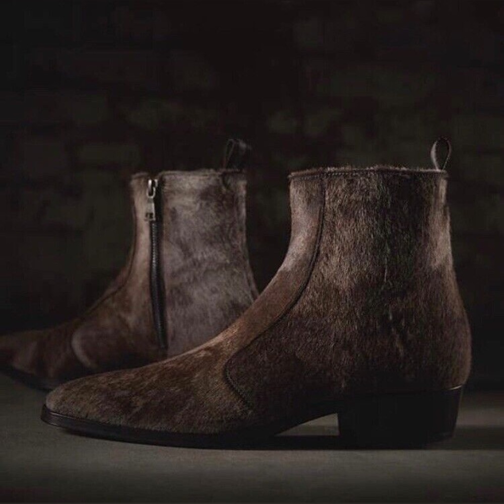 John Varvatos Dark Brown Suede Boots